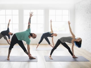 doing yoga an aerobic exercise to benefit the brain