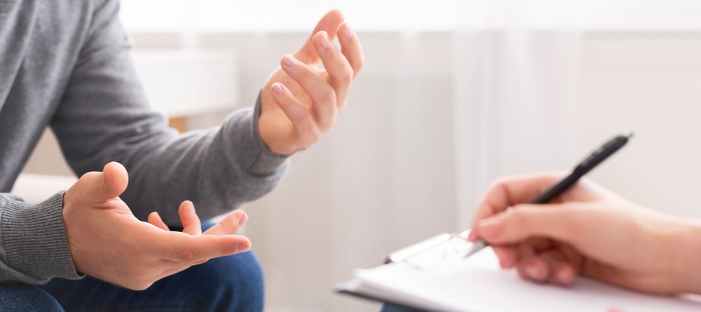 Patient with a therapist.