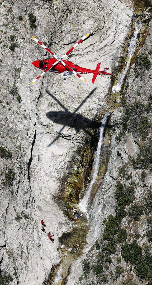 Abigail Ward prior to being airlifted from Lisa Falls near Sandy, Utah.