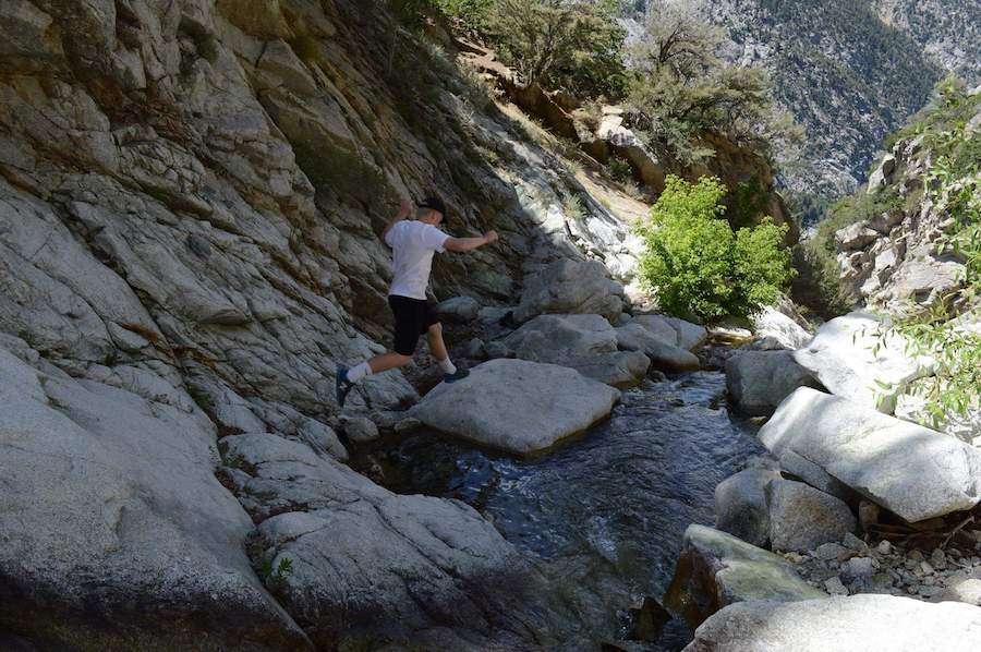 Abigail's brother at Lisa Falls.