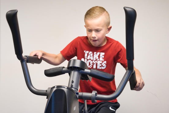 Young man exercising.