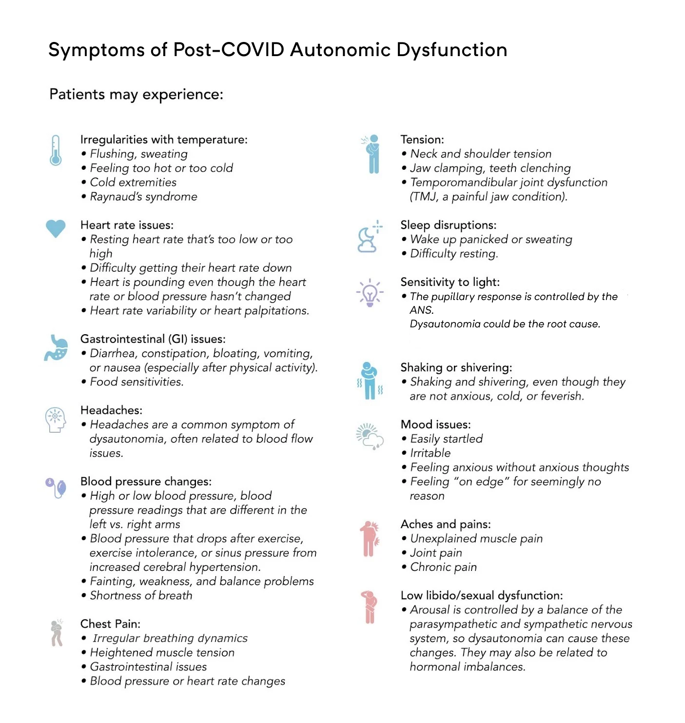 COVID-19 can cause many symptoms of POTS or dysautonomia; fortunately, many of them are treatable.