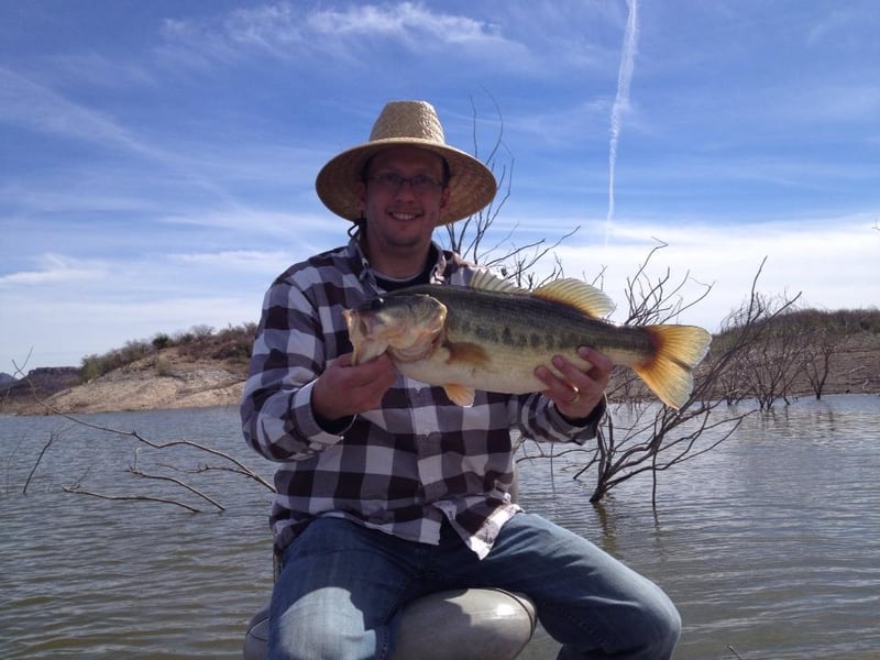 Sam likes to spend his free time fishing